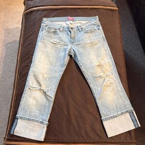 Abercrombie & Fitch low rise cuffed jeans size 6